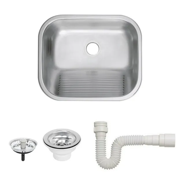 Tanque De Encaixe Em Aço Inox Acetinado Tramontina 50x40cm