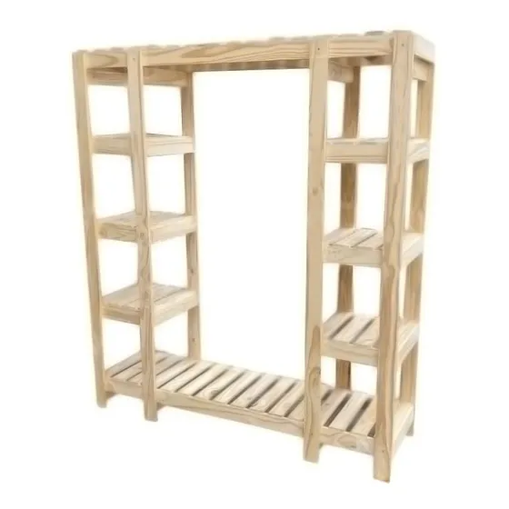 Vestidor Perchero Pino Estanteria 160x170x40