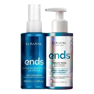 Kit Lowell Ends Extra Regenerador 100ml + Creamy Mask 100ml Kit Lowell Ends Extra Regenerador 100ml + Creamy Mask 100ml