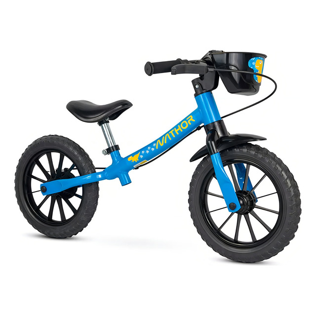 Bicicleta Sem Pedal Equilíbrio Balance Menino Azul Nathor Tamanho Do Quadro 12