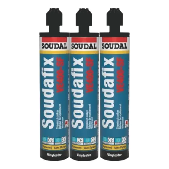 Anclaje Químico Mortero Para Hormigón Soudafix 280ml X3 Uni