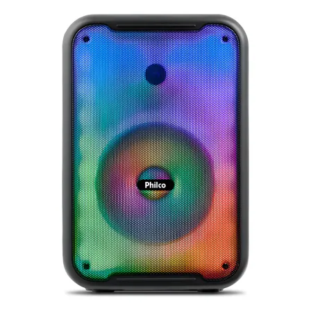 Caixa De Som Amplificada Philco 250w Pcx3800 Flash Lights Cor Preto