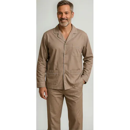 Pijama Hombre Algodón Trevira Largo