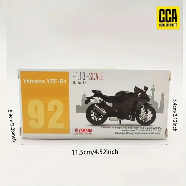 Yamaha Yzf-r1 Cca 1:18 - Moto A Escala Negro