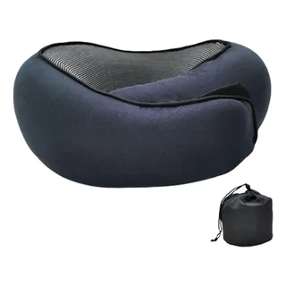 Almohada De Viaje Reposacabezas Espuma Azul Marino Almohada De Viaje Reposacabezas Espuma Azul Marino
