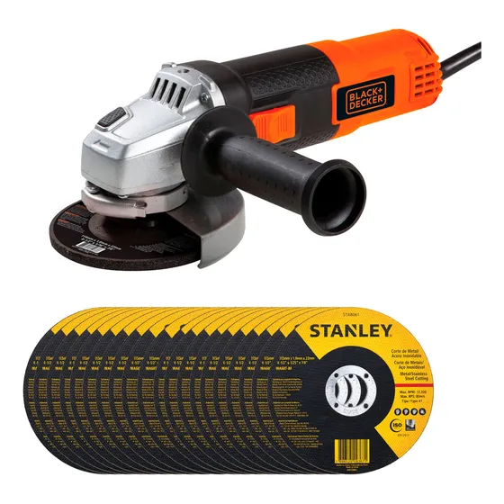 Esmeril 820w + 20 Disco Corte Met. Black+decker G720-20disco