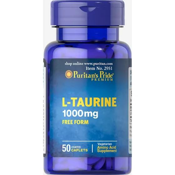Suplemento Puritan's Pride L-taurina 1000 Mg 50 Cápsulas