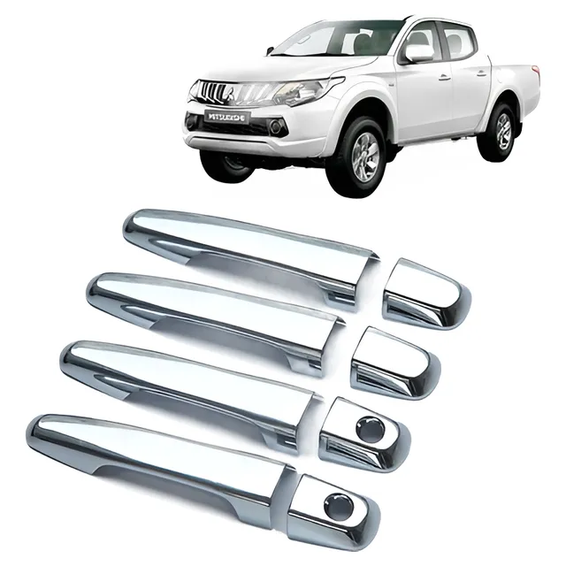 Set Bisel Cubre Manillas Cromadas Mitsubishi New L200 2016 +