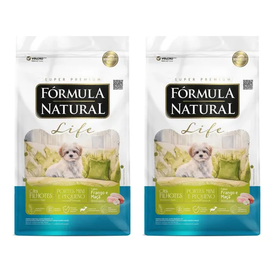 Kit 2 Racao Cachorro Filhote Formula Natural Mini/peq 2,5 Kg
