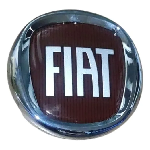 Emblema/logo Fiat 9.5 Cm- Metálico Cromado 2 Pins