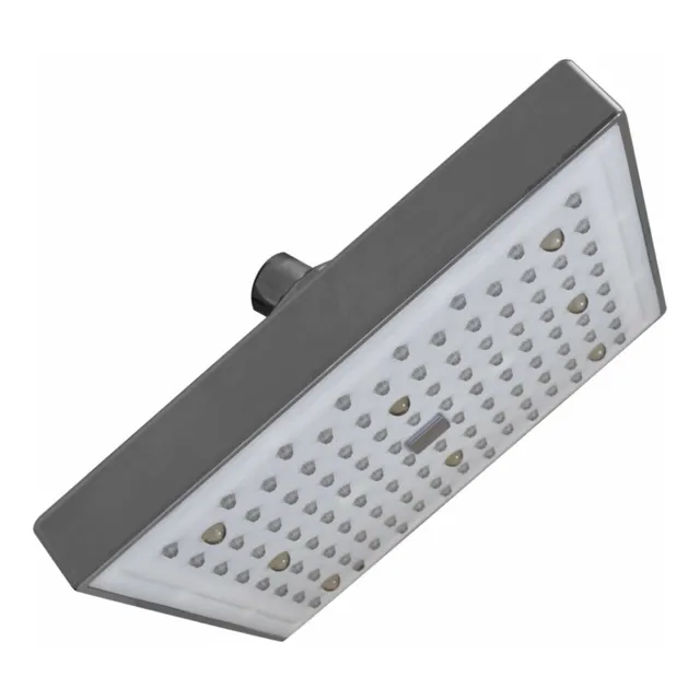 Regadera Led De Lujo 20x20cm + Brazo De 50cm Y Chapeton