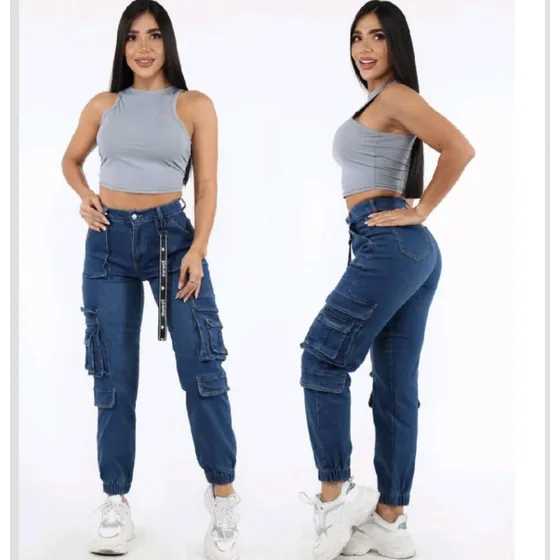 Jeans Dama Cargo Jogger Importadon