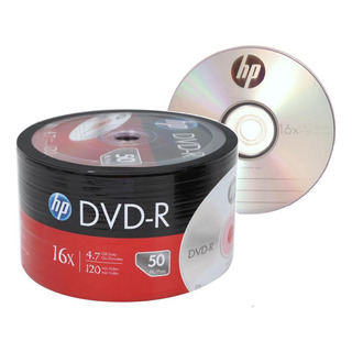 Hp Dvd-r 50 Unidades 16x 4.7gb Não Imprimível Hp Dvd-r 50 Unidades 16x 4.7gb Não Imprimível