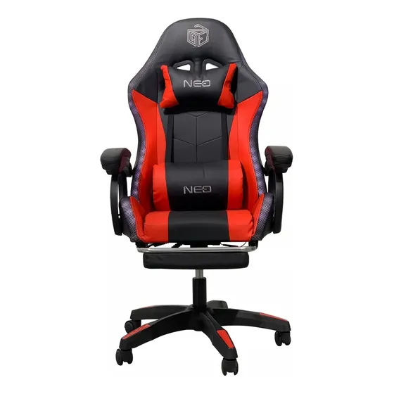 Silla Gaming Luz Rgb Cojín Lumbar Posa Pies Pack 4 