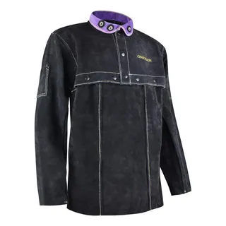 Chaqueta De Soldadura De Cuero - Capa Premium Con Botones Re Chaqueta De Soldadura De Cuero - Capa Premium Con Botones Re