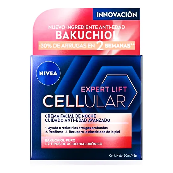 Crema Facial Antiedad De Noche Nivea Cellular Lift Expert 50