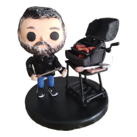 Funkopop Personalizado Parrillero Torta Porcelana Fria 