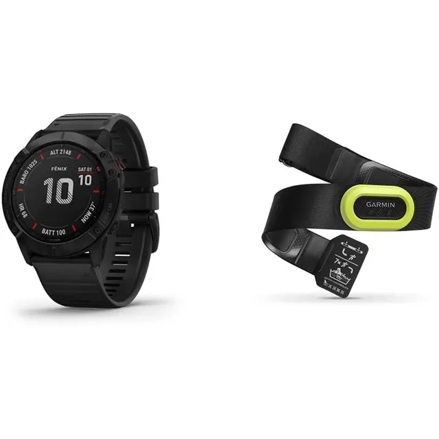 Garmin Fenix 6x Zafiro Correa Silicona Negro 51mm Hrm Reloj