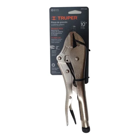Pinza De Presión 10  Mordaza Recta Truper Cod. 17424