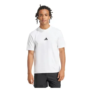 Camiseta Malha Simples Essentials Small Logo adidas Camiseta Malha Simples Essentials Small Logo adidas
