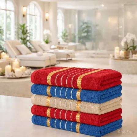 Jogo 5 Toalhas Banho Alta Absorção Grande 100% Algodão Macia Sortidos