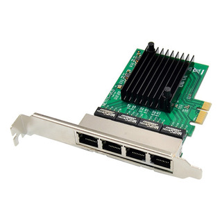 Placa De Rede Pci-e X1 Gigabit Pci-express Com 4 Portas Ethe Placa De Rede Pci-e X1 Gigabit Pci-express Com 4 Portas Ethe