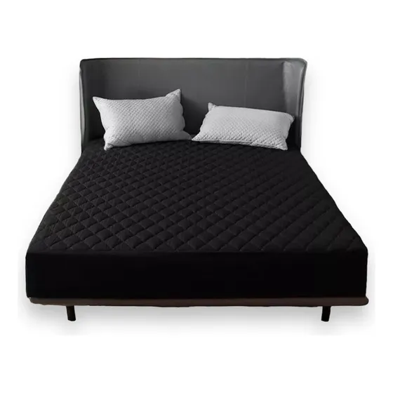 Protector Colchon Doble Antifluido Acolchado Premium 