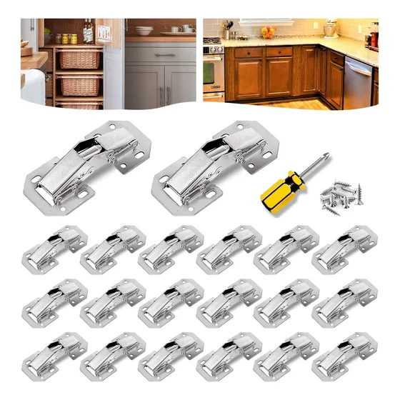 Set 20 Bisagras Bidimensional Oculta 90 Grados 10.4×4.3cm