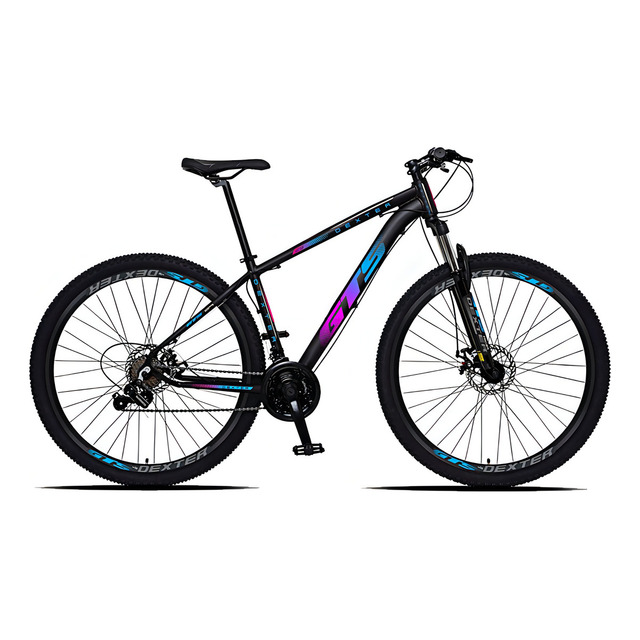 Bicicleta Gts Dexter 24v Aluminio Aro 29 Freio A Disco Cor Preto Com Pink/azul Tamanho Do ... Bicicleta Gts Dexter 24v Aluminio Aro 29 Freio A Disco Cor Preto Com Pink/azul Tamanho Do ...