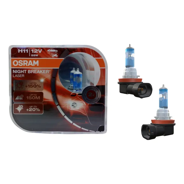Blister Lamparas H11 Osram Night Breaker Laser 55w 12v