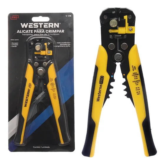 Alicate Profissional Crimpar Decapar Cortar Fios 0,2 A 6mm