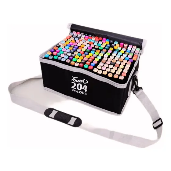 Caneta Touch Kit 204 Ponta Dupla Com Estojo C Alça Canetinha
