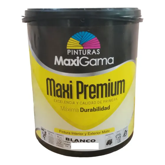 Pintura Caucho  Clase B Blanco Galon Maxi Premium Maxigama