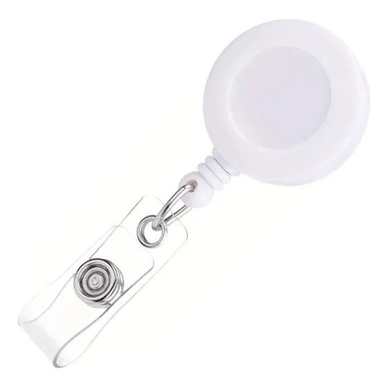Porta Crachá Retrátil Roller Clip - 50 Unidades