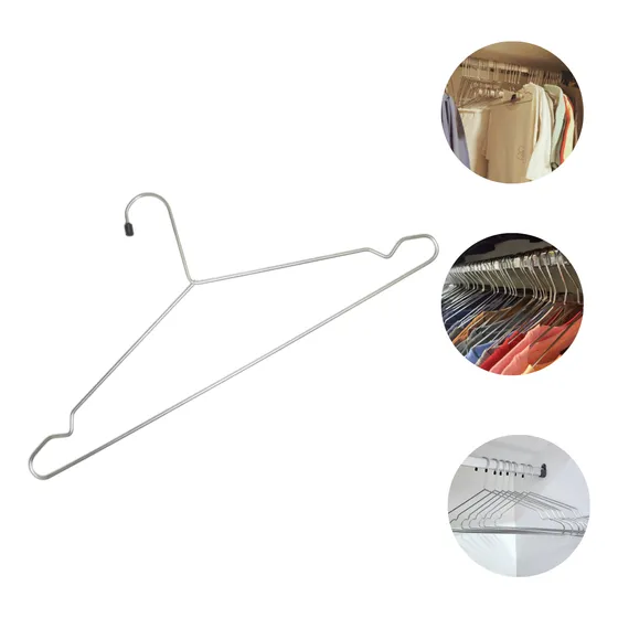 Kit 20 Cabides Cava Adulto Resistente Aço Cromado Atacado