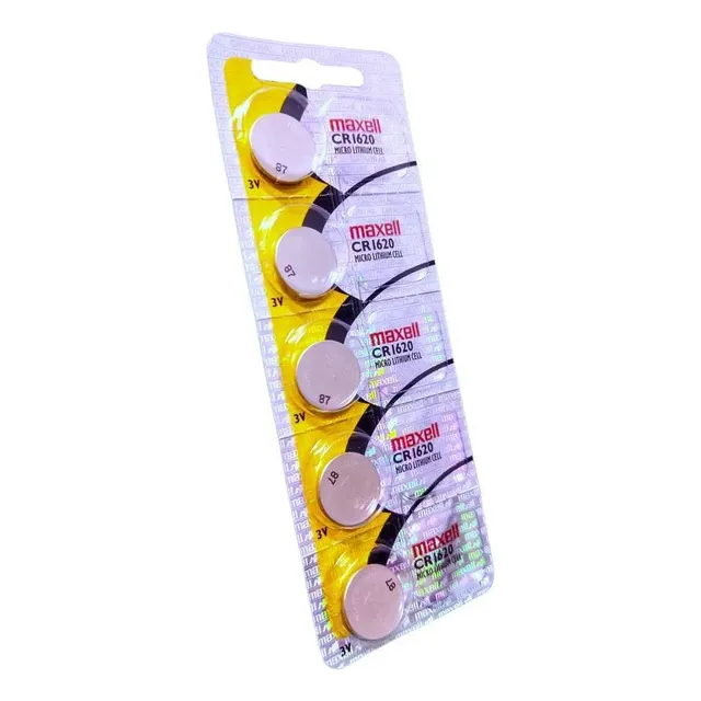 Pila Cr1620 Maxell Lithium Manganese Dioxide Cr1620 Botón - Pack De 5 Unidades