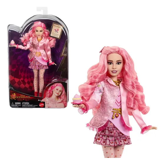 Boneca Bridget Jovem Rainha De Copas Disney Flexível Mattel