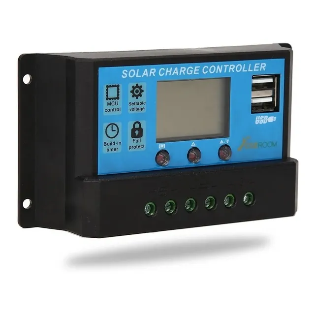 Controlador Regulador Carga Solar Dual Usb 30a 12v Cargador