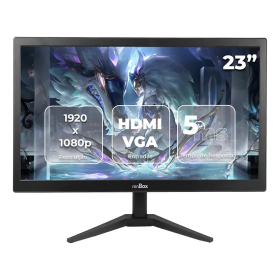 Monitor 23 Polegadas Fhd Hdmi Vga 5ms Escritório Bivolt