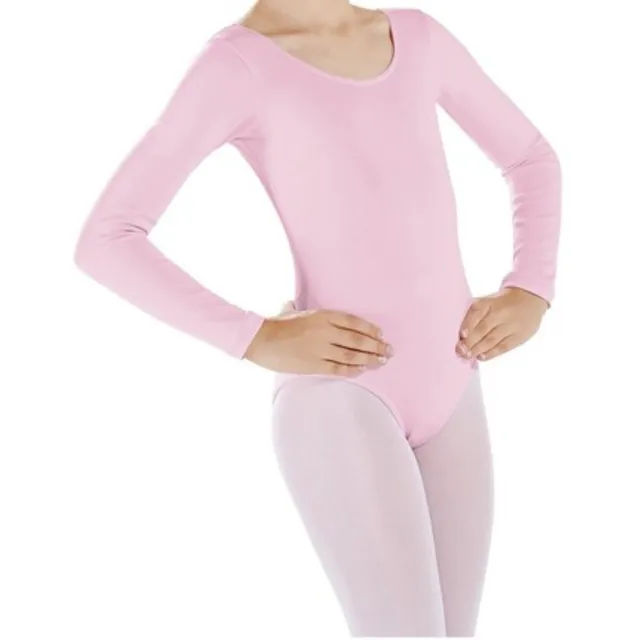 Malla Body Manga Larga Ballet Y Danza Algodón Licrado