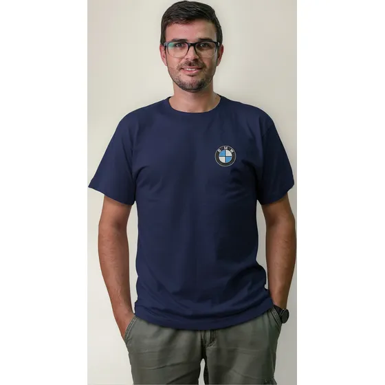 Camiseta T-shirt Remera Masculina Regalo Bordado Logo Bmw