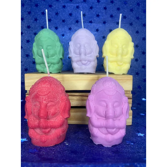 Vela Ganesha Temática Aromática Colorida 1 Pack 3 Unidades