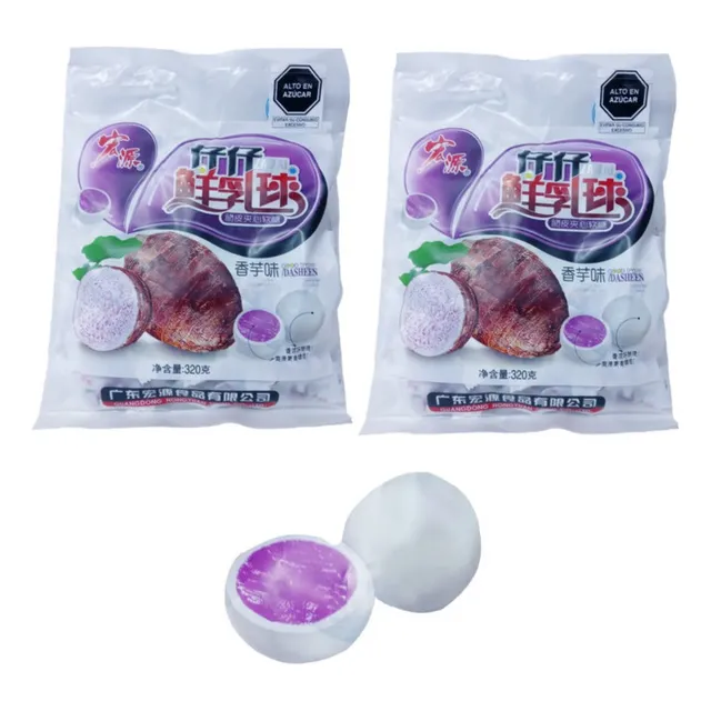 Pack 2u Caramelos Cremoso De Leche Relleno Taro 2u Zai Zai