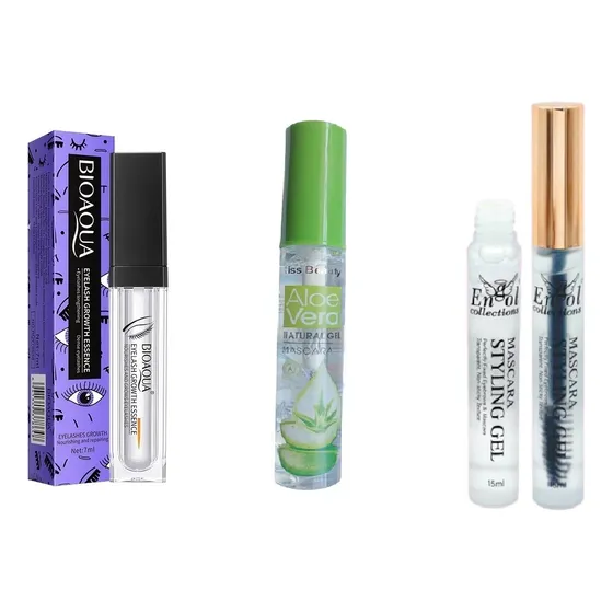 Combo Crecimiento Pestañas Cejas Serum Gel Fijador Primer