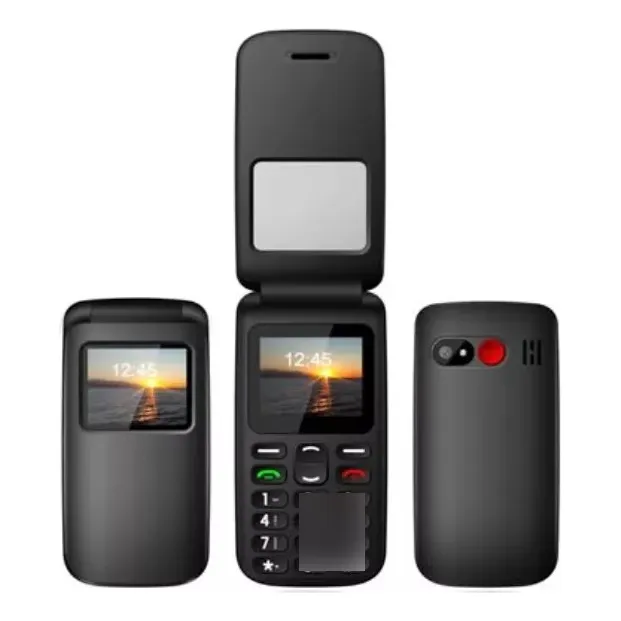 Telefono Celular Adulto Mayor 4g Tipo Almeja Tecnolab Negro