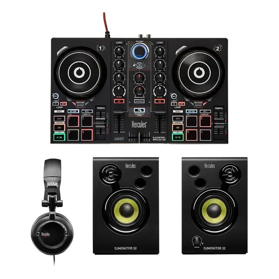 Kit Completo Hercules De Aprendizaje Rápido Para Dj 