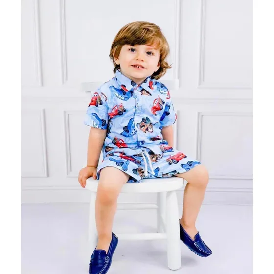 Roupa Mauricinho Conjunto Floral Infantil Temático Menino 