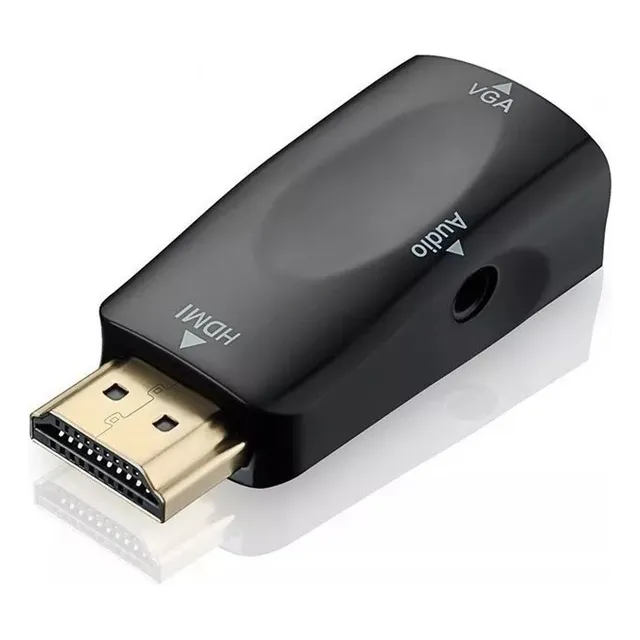 Adaptador Conversor Hdmi Macho A Vga Hembra Full Hd + Audio