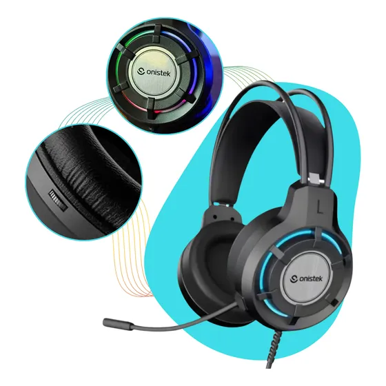 Fone De Ouvido Headset Gamer Led Rgb Pc Computador Videogame