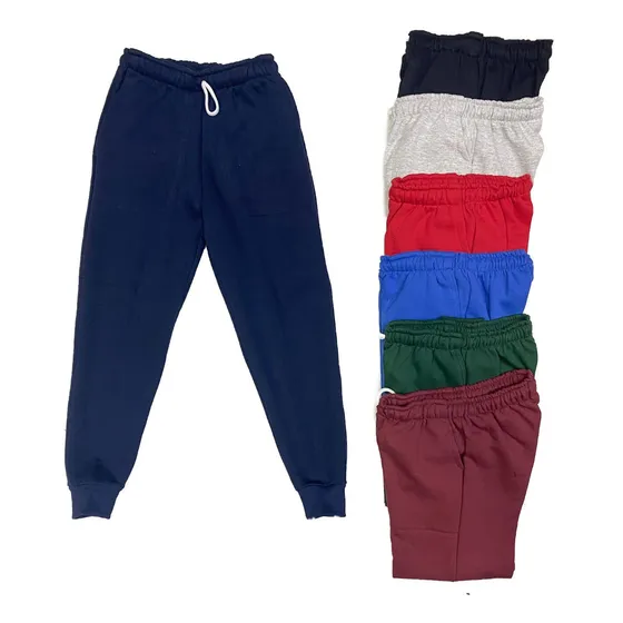 Pantalón Jogging Algodón Friza Puño 4 Al 14 Colegio Pack X3
